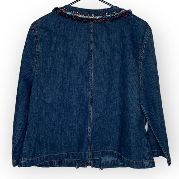 Ruby Rd. Lightweight Jean Jacket size 14 - Picture 2 of 4